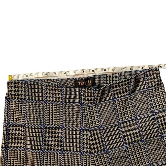 Truth Republic Womens Size M Plaid Houndstooth Knit Pants Academia Checker Retro - Picture 7 of 12